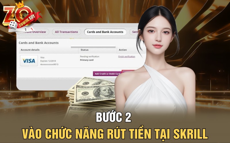 Ví Điện Tử Skrill | Chọn Lựa Hoàn Hảo Cho Anh Em MMO 11 Bước 2 - Vào chức năng rút tiền tại Skrill