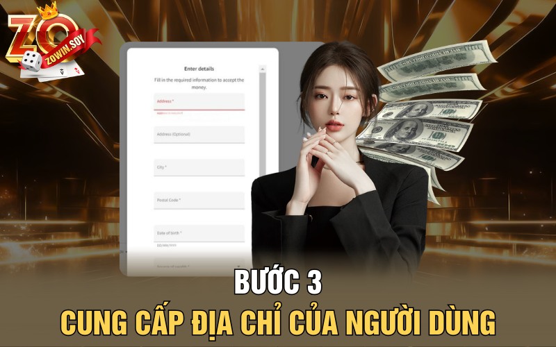 Ví Điện Tử Skrill | Chọn Lựa Hoàn Hảo Cho Anh Em MMO 4 Bước 3 - Cung cấp địa chỉ của người dùng