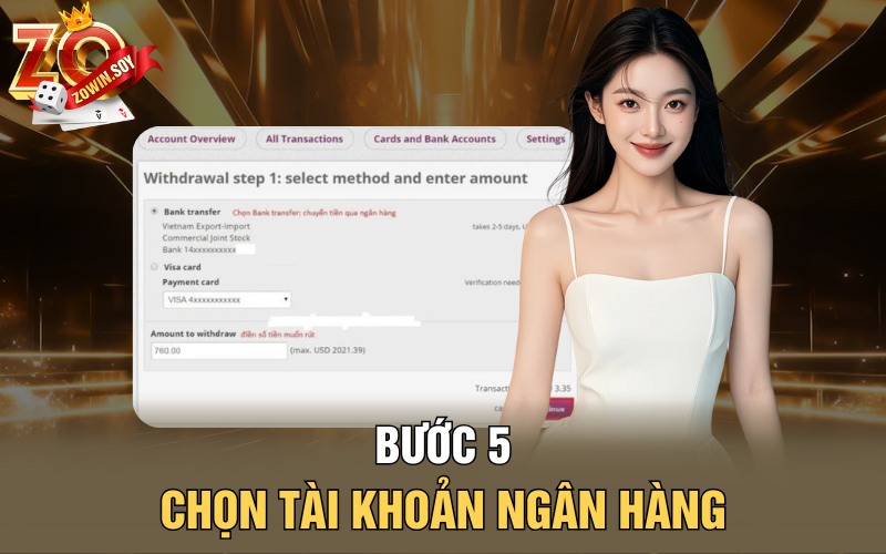 Ví Điện Tử Skrill | Chọn Lựa Hoàn Hảo Cho Anh Em MMO 14 Bước 5 - Chọn tài khoản ngân hàng
